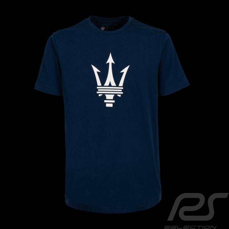 T-shirt Maserati Tridente Grande Logo Navy blue MA241M008BL - Men