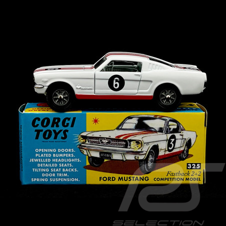 Ford Mustang Fastback 1965 Weiß 1/45 Corgi Toys CD54321007