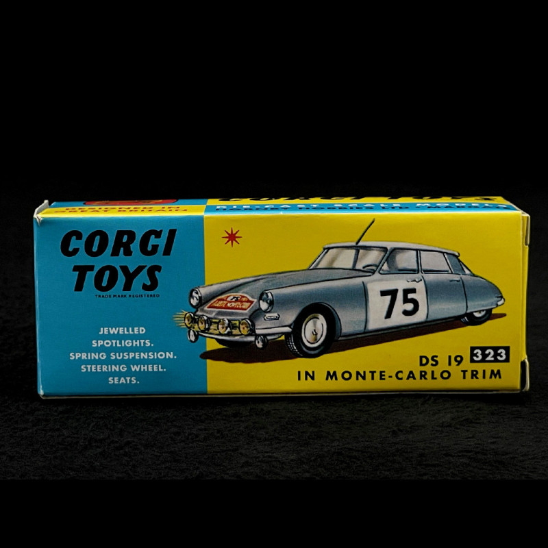 Miniature Corgi 1/43 - Citroën DS 19 Monte Carlo 1965 #75 - Réédition - Bleue