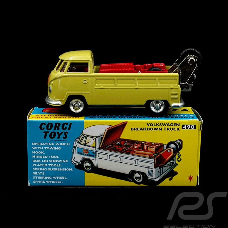 【2025春夏新色】 Combi Volkswagen tow Toys Corgi 1/47 Yellow 1960 truck ミニカー