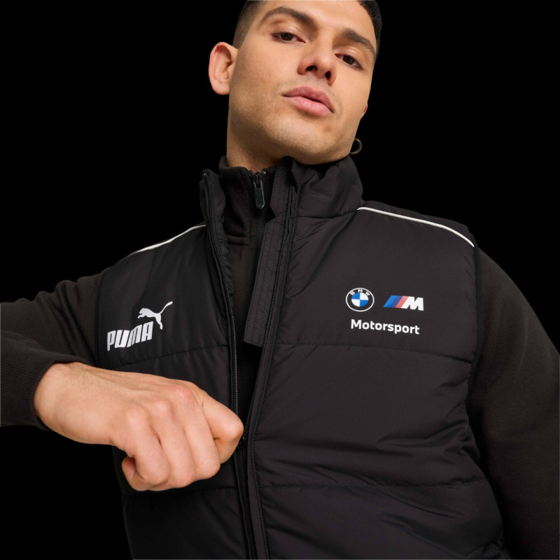 Veste BMW Pas Cher Originale Motorsport Matelassée Sans manches Noir Puma 627452-01