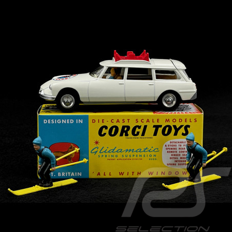 Citroën DS Safari Corgi Ski Club 1963 Blanc 1/48 Corgi Toys CD54321044