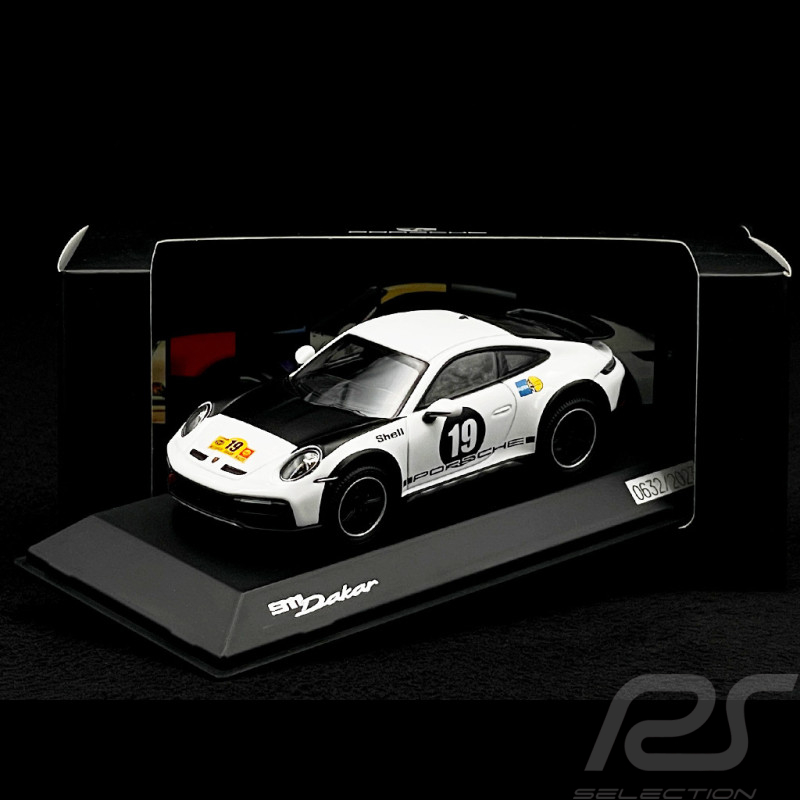 Porsche 911 Dakar Type 992 Rallye Safari 1971 n° 19 2023 Weiß / Schwarz 1/43 Minichamps WAP0209110R60Y