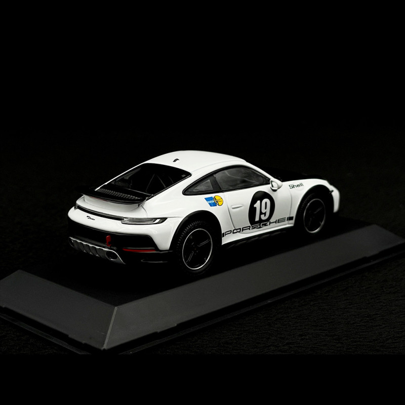 ミニカー 送料無料☆Spark 1:43 Porsche 911 Dakar #19 white/black