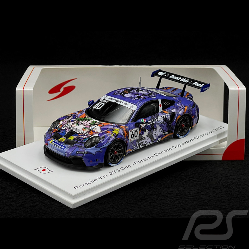 Porsche 911 GT3 Cup Type 992 n° 60 Vainqueur Porsche Carrera Cup Japon 2023 1/43 Spark SJ170