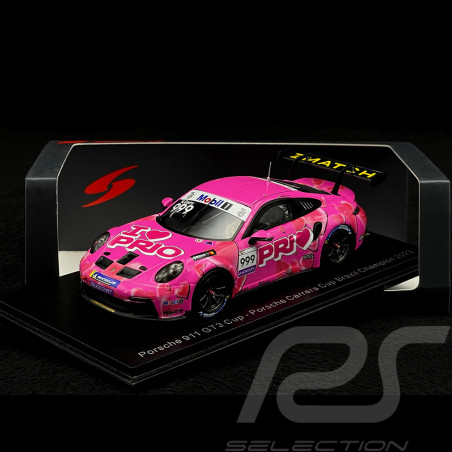 Porsche 911 GT3 Cup Type 992 n° 999 Vainqueur Porsche Carrera Cup Brésil 2023 1/43 Spark S5669