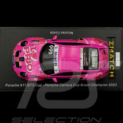 Porsche 911 GT3 Cup Type 992 n° 999 Vainqueur Porsche Carrera Cup Brésil 2023 1/43 Spark S5669