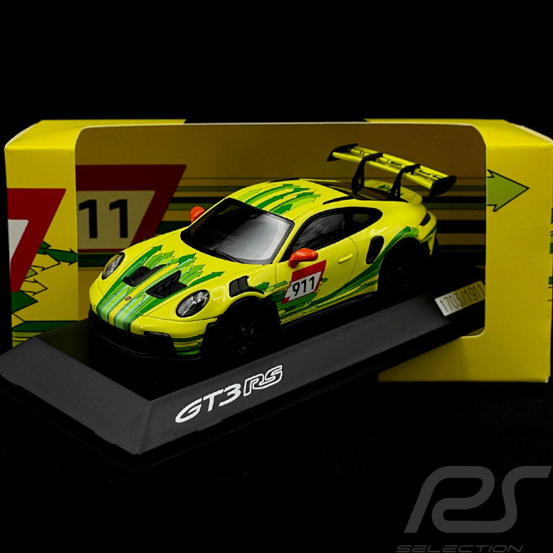 Porsche 911 GT3 RS Type 992 Grello 2023 Gelb / Grün 1/43 Spark WAP0202840SGT3
