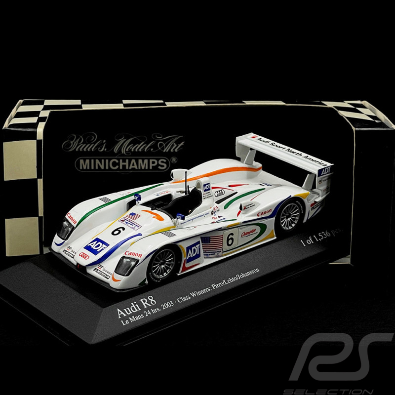 Audi R8 n° 6 Vainqueur 24h Le Mans 2003 1/43 Minichamps 400031306