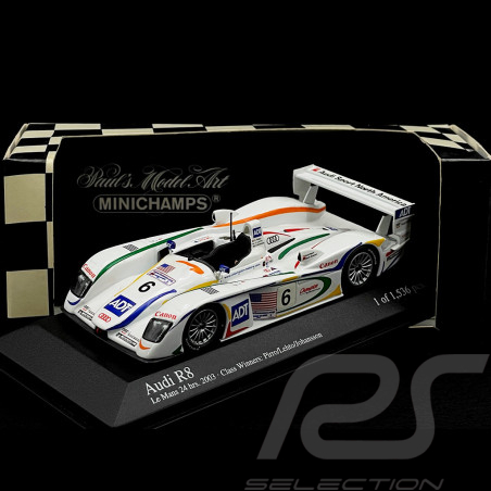 Audi R8 n° 6 Vainqueur 24h Le Mans 2003 1/43 Minichamps 400031306