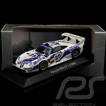 RARE - Hand-Signed by Norbert Singer - Porsche 911 type 993 GT1 Le Mans 1996 n° 25 Wollek 1/43 Minichamps WAP02004797