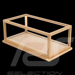 1/12 display case glass and oak for miniatures Premium oak base