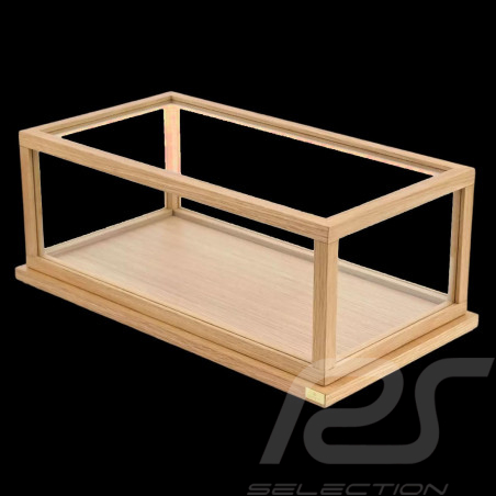 1/12 display case glass and oak for miniatures Premium oak base