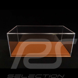 Vitrine BBR 1/18 pour miniature Base Alcantara Marron qualité premium