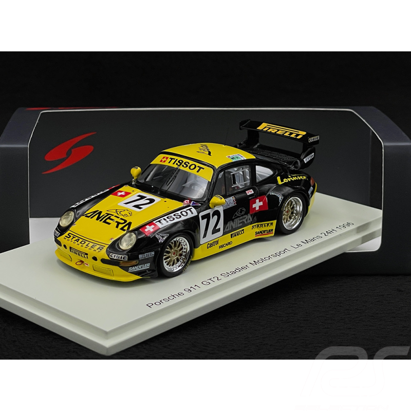 Porsche 911 GT2 Type 993 n° 72 24h Le Mans 1996 1/43 Spark S5523