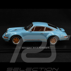 Singer Porsche 911 Coupé bleu clair/orange 1/18 KK Scale KKDC180441