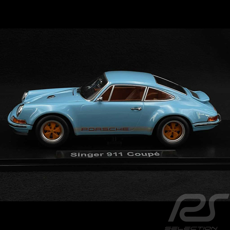 Singer Porsche 911 Coupé hellblau/orange 1/18 KK Scale KKDC180441