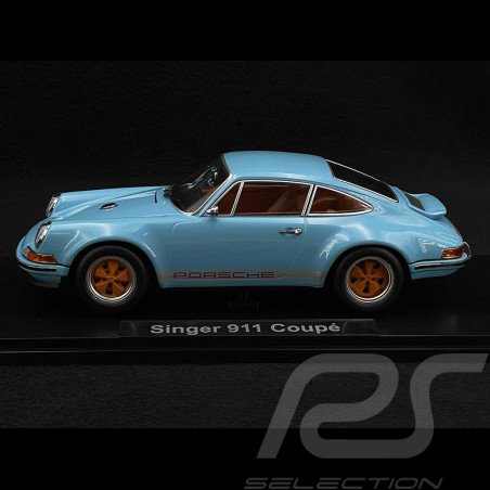 Singer Porsche 911 Coupé bleu clair/orange 1/18 KK Scale KKDC180441