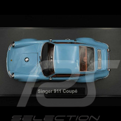 Singer Porsche 911 Coupé bleu clair/orange 1/18 KK Scale KKDC180441