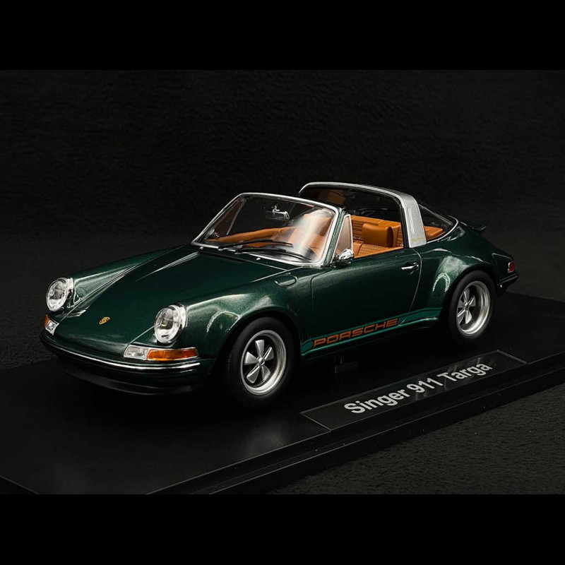Porsche 911 Targa Singer, dunkelgrün/Dekor, 1:18, KK Scale | Model Car World