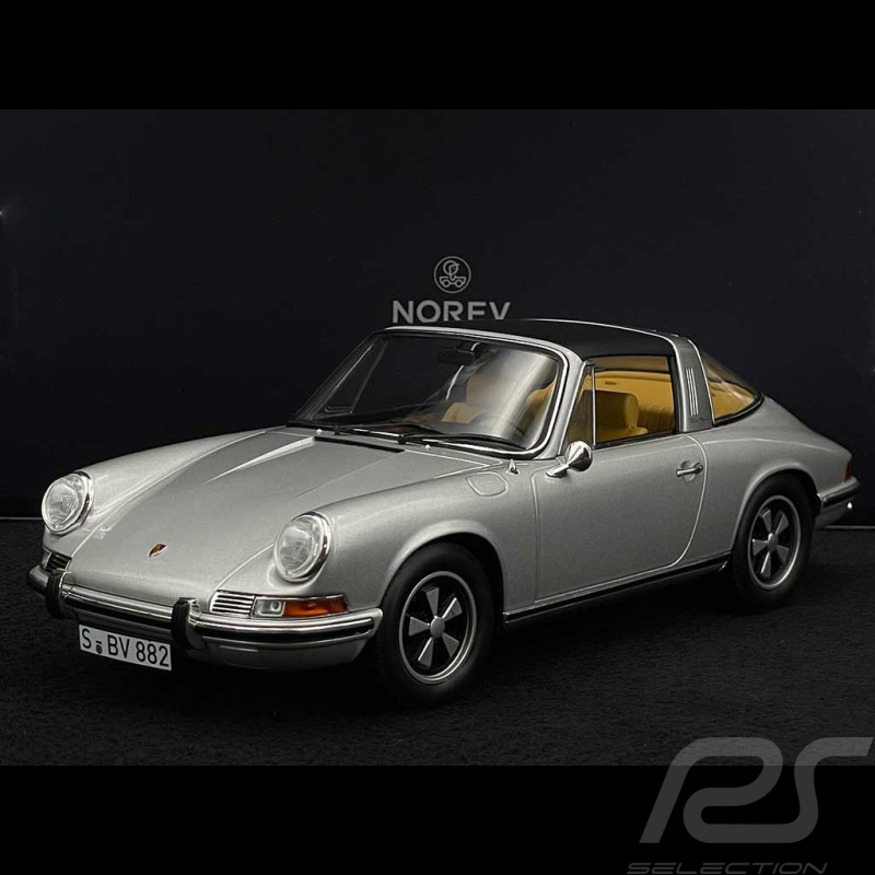 Porsche 911 E Targa Typ F 1969 Silbergrau 1/18 Norev 187649