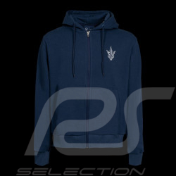 Veste Maserati Tridente à capuche style hoodie Bleu marine MA241M101BL - homme