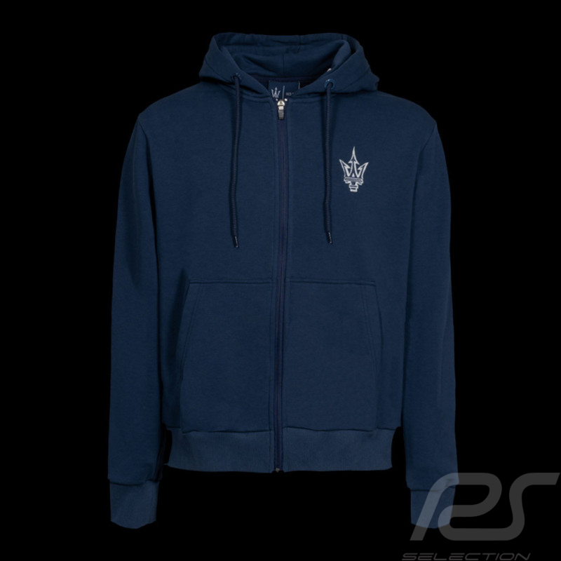 Maserati Jacket Tridente Hoodie Style Navy blue MA241M101BL - mens