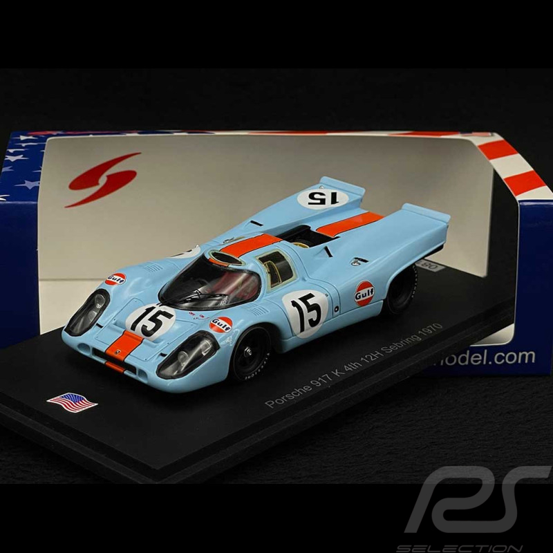 Porsche 917 K n° 15 4ème 12h Sebring 1970 1/43 Spark US346