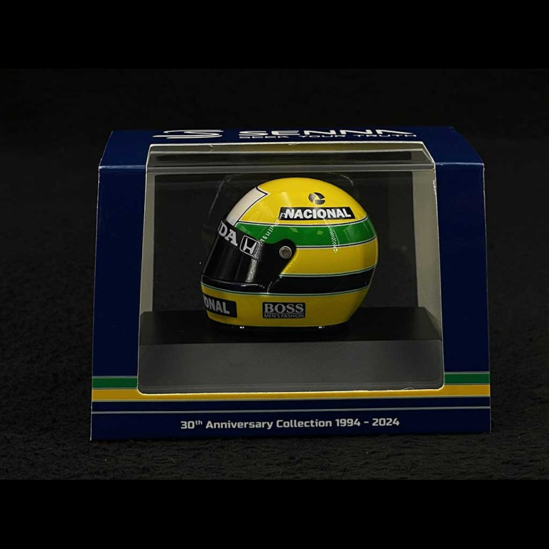 Casque Miniature Ayrton Senna 1985 - Minichamps 1/10 - Neuf Avec Emballage