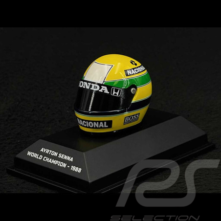 Casque Ayrton Senna Champion du Monde F1 1988 1/8 Minichamps 540308812