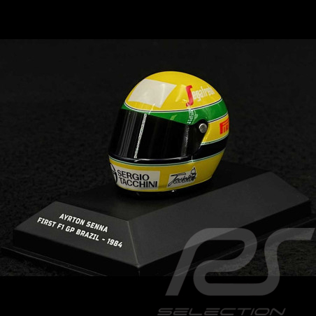 Ayrton Senna Helm First GP - GP Brazil 1984 1/8 Minichamps 540308419