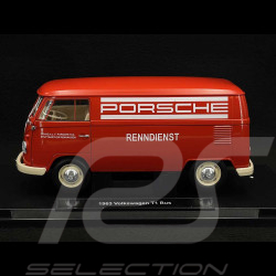 Volkswagen Bulli T1 "Porsche Renndienst" 1963 Rot 1/18 Welly 18053TDA