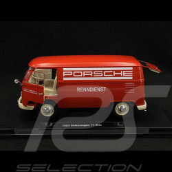 Volkswagen Combi T1 "Porsche Renndienst" 1963 Rouge 1/18 Welly 18053TDA