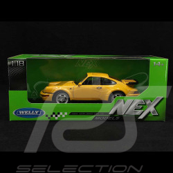 Porsche 911 Turbo Type 964 1989 Jaune Racing 1/18 Welly 18026YE