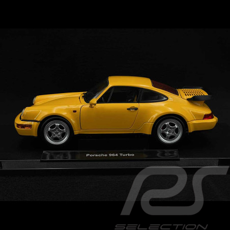 Porsche 911 Turbo Type 964 1989 Jaune Racing 1/18 Welly 18026YE