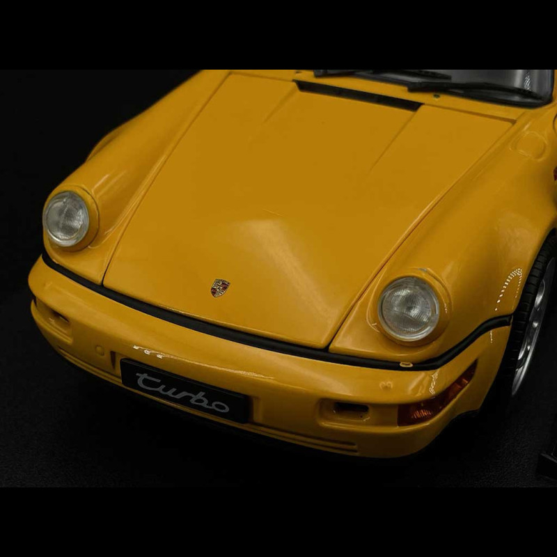 Porsche 911 (964) Carrera 2 Jaune – Miniature Norev 1/18, Neuve