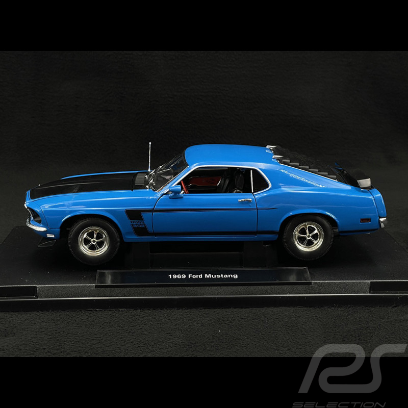 Ford Mustang Boss 302 1969 Bleu 1/18 Welly 12516BL