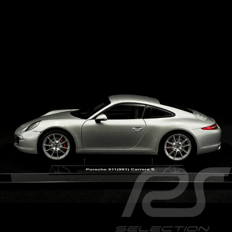 Porsche 911 Carrera S type 991 2012 argent 1/18 Welly 18047SI