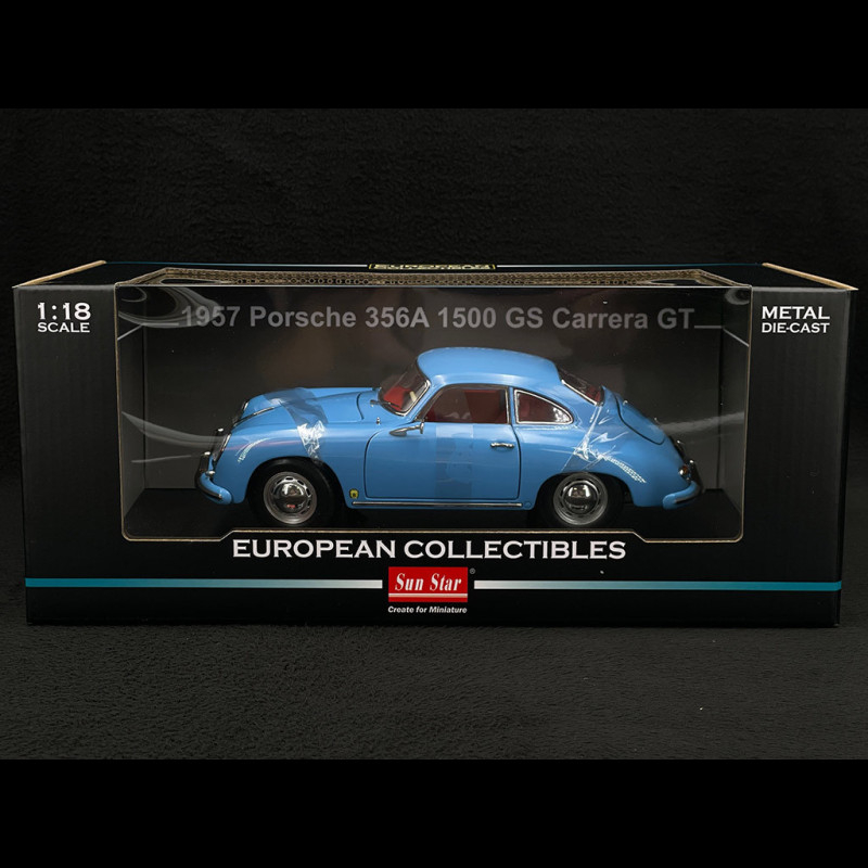 Porsche 356 A 1500 GS Carrera GT 1957 Aquamarine Blue 1/18 Sunstar