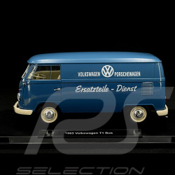 VW Bulli T1 Porsche Transporter Ersatzteile Dienst 1963 blau 1/18 Welly 18053W