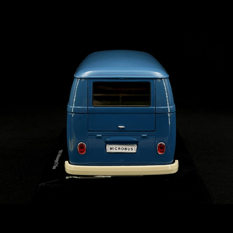 Volkswagen T1 Van Porschewagen 1963 – Miniature 1:18 Welly, Bleu Clair, Modèle WE18053TDB, Neuve !