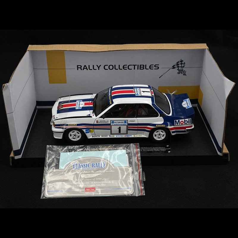Opel Ascona 400 N°2 – Lacs Haspengouw 1982 – G. Colsoul / A. Lopes – Sun Star 1/18 – Neuf