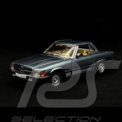 Mercedes-Benz 350 SL R107 Hardtop 1977 Light Blue Metallic 1/18 Sunstar 4666