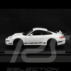 Porsche 911 GT3 RS 997 3.6 ph 1 blanche / noire 2007 1/18 Welly 18015WH