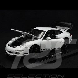 Porsche 911 GT3 RS 997 3.6 ph 1 blanche / noire 2007 1/18 Welly 18015WH