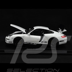 Porsche 911 GT3 RS 997 3.6 ph 1 blanche / noire 2007 1/18 Welly 18015WH