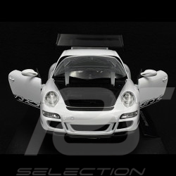 Porsche 911 GT3 RS 997 3.6 ph 1 blanche / noire 2007 1/18 Welly 18015WH