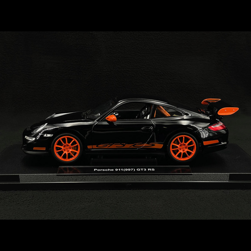 AUTOart 1:12 Porsche 911 (997) GT3 RS negro con franjas de color