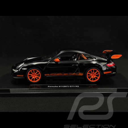 Porsche 911 type 997 GT3 RS black / orange 1/18 Welly 18015BK