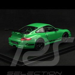 Porsche 911 GT3 RS 997 3.6 ph 1 green / black stripes 2007 1/18 Welly 18015GN